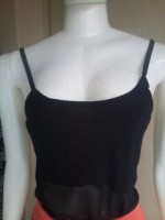 Blusa chiffon Alça regulável